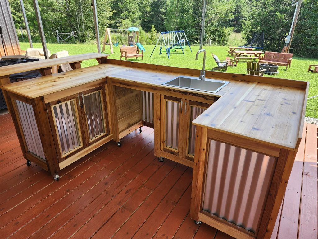 Finished custom outdoor Kitchen Build